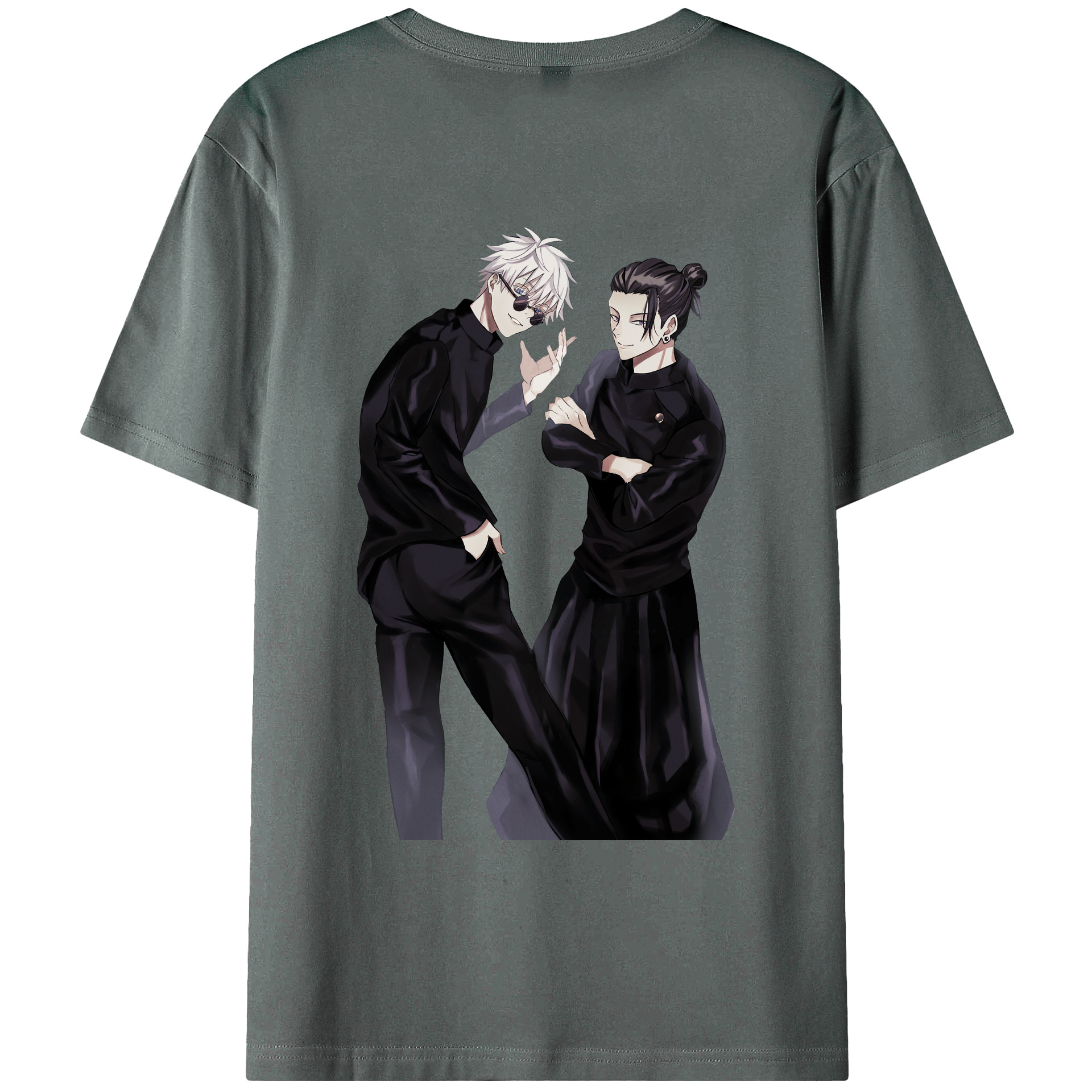 （画像用） 呪術廻戦 Jujutsu Kaisen 綿100％ メンズ半袖Tシャツ（バックプリント） 通気性